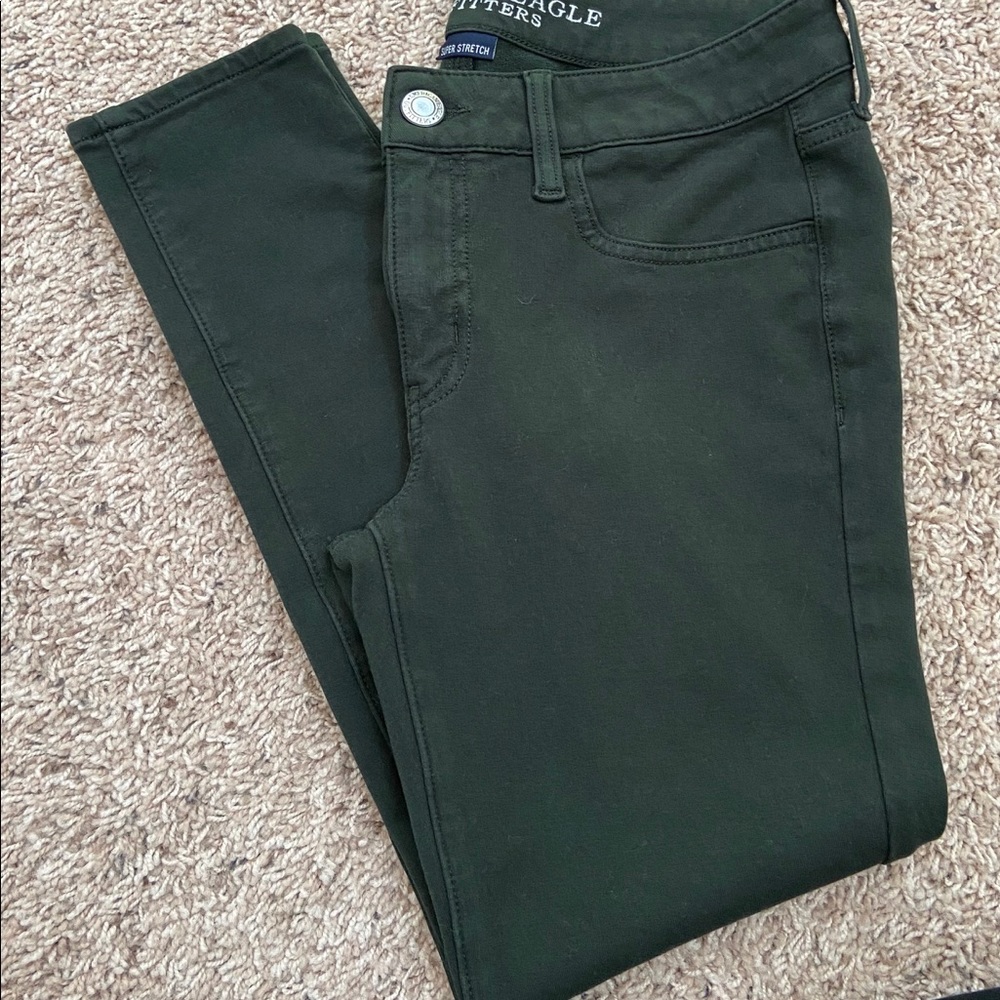 Forest green jeggings SZ 8